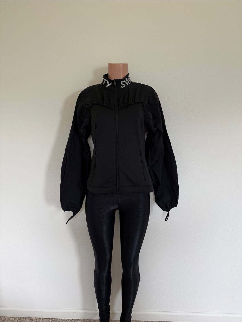 Sweaty Betty Black Zip Bomber Jacket size medium